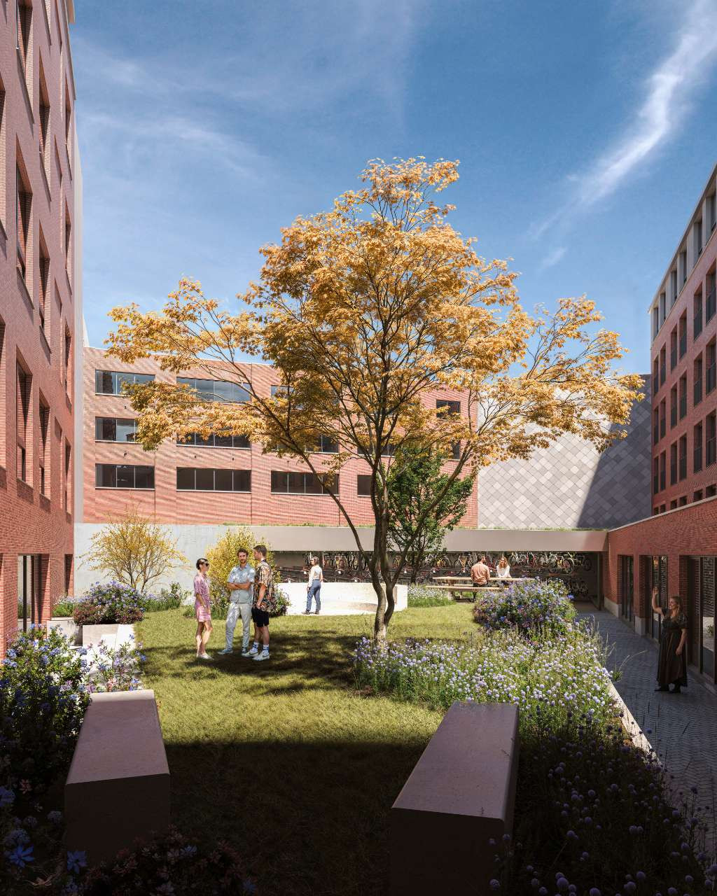 Exterieur van Anversa, studentenresidentie gelegen in Antwerpen Zuid
