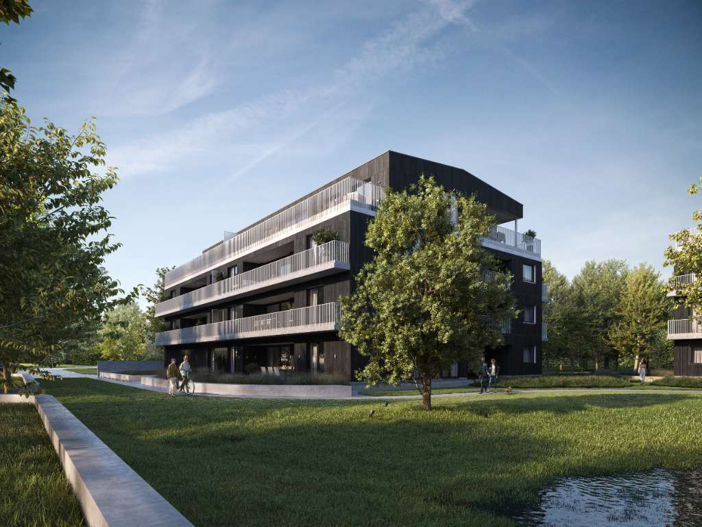 Exterieur van Oak Park met groene omgeving in Sint-Amandsberg