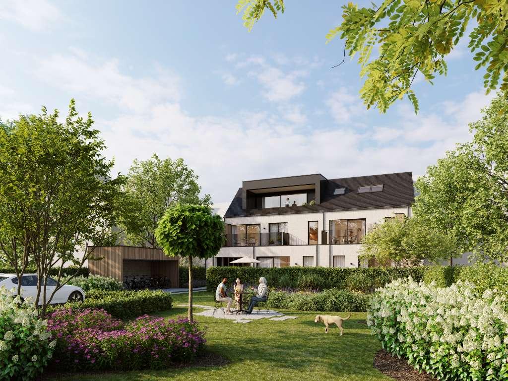 Exterieur en gemeenschappelijke omgeving van Residentie August in Wetteren