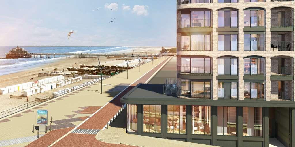 Exterior of Residence Sables d’Or showing its elegant façade and location on the Zeedijk in Blankenberge.