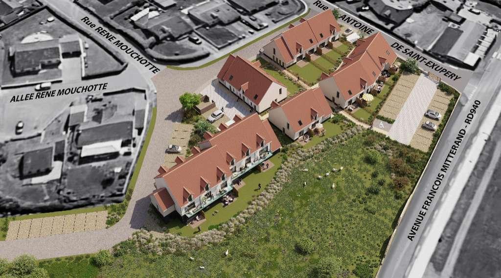 Extérieur de Garenne du Roi, projet neuf réparti sur cinq bâtiments à Wimereux