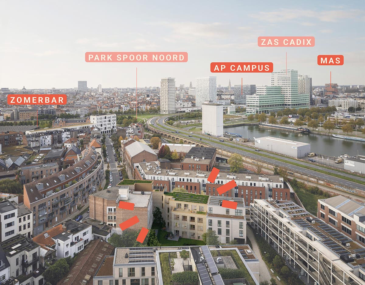 Exterieur van Aul'A Antwerpen met tijdloze architectuur