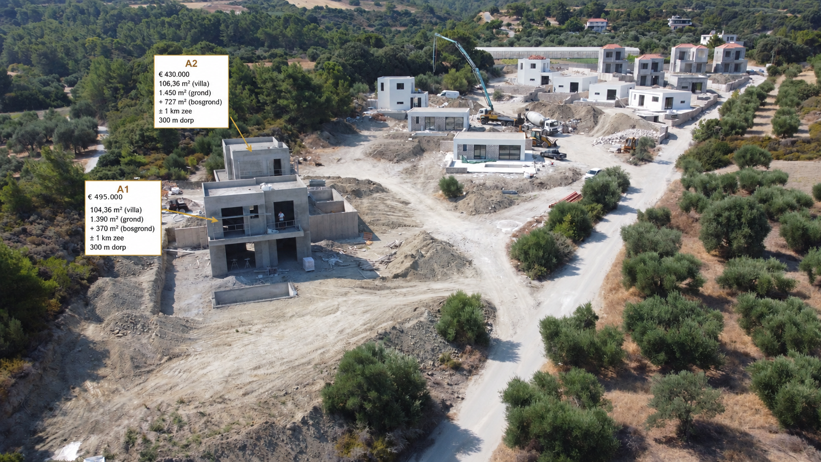 Vue extérieure de Sunset Villas Rhodes en bord de mer