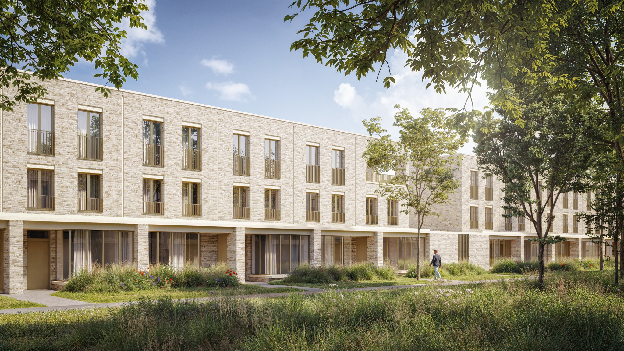 Exterior architecture of The Green in Oostakker