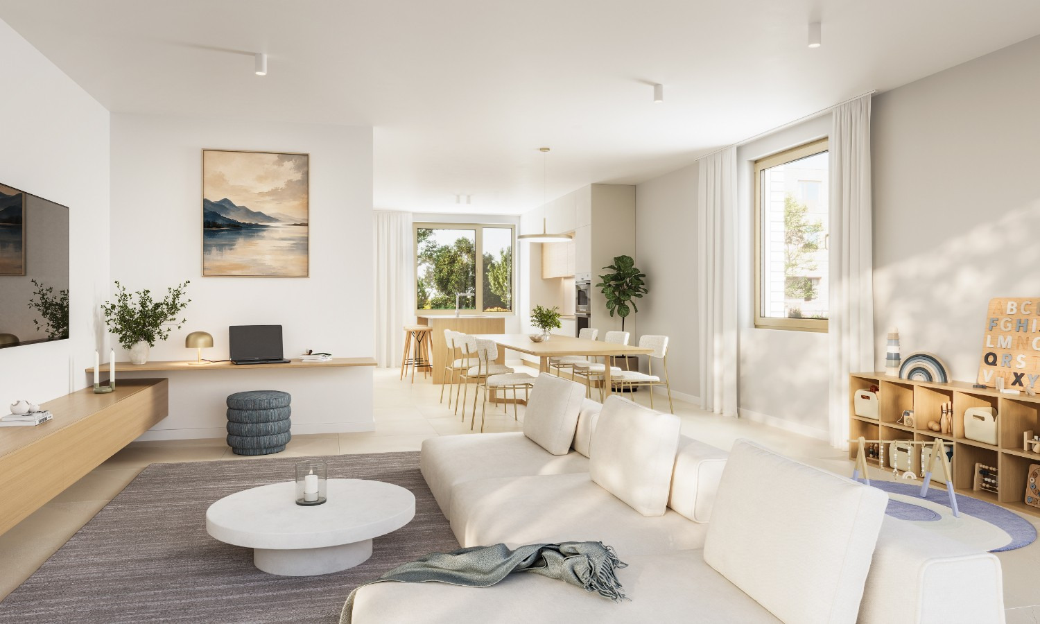 Interior view of a Residentie Nordee apartment in Bredene
